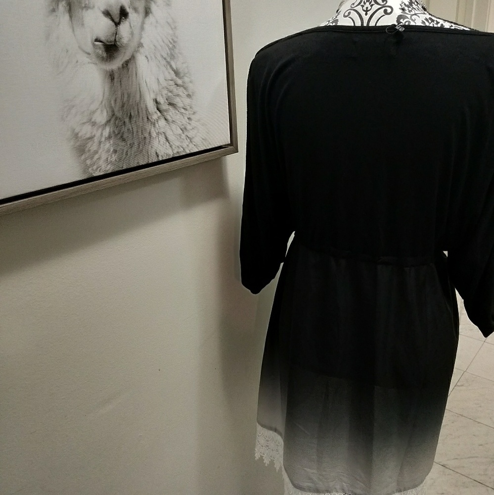 Amzplus Black Ombre Dress - Picture 2 of 4